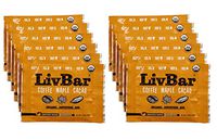 LivBar - Coffee Maple Cacao Organic Superfood Bar - USDA Certified - Non-GMO - Gluten, Peanut, Soy, and Dairy Free Protein Snack Bars with Compostable Wrapper - 12 Pack