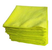 Microfiber Cleaning Cloths, Towel for Cars, Windows, Mirrors, Laptop Computer Screen, iPhone, iPad. 6 Pack 16'' x 16'' Towels by Pacific Linens (Yellow)