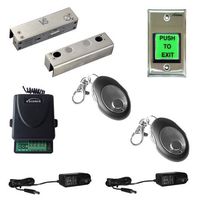 Visionis FPC-5442 One Door Access Control 2,200lbs Electric Drop Bolt Fail Safe for Glass Door and Glass Frame with Wireless Receiver and Remote Kit