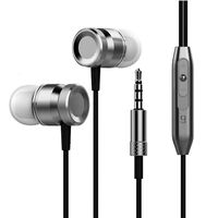 Jonerytime3.5mm with Microphone Bass Stereo in-Ear Earphones Headphones Headset Earbuds (Dark Gray)