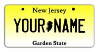 BleuReign Personalize Your Own New Jersey State Bicycle Bike Stroller Children's Toy Car 3"x6" License Plate Tag
