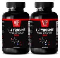 Enhancement Pills Male - L Tyrosine 500MG - Blood Pressure Vitamin Supplements - 2 Bottles (120 Capsules)