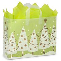 NW Golden Trimmings Plastic Shopping Bags - Vogue Size - 16x5x12in. - 50 Pack