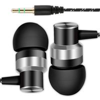 Sandistore Universal Earphones Wired in- Ear Earbuds Headphones HD Stereo Ear Buds with 3.5mm (Black)