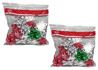 30 Large Premium Holiday Holographic Peel N Stick, Gift Wrapping Christmas Bows (30 Bows)