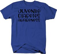 LIFESTYLE SHIRTS & GRAPHIX Juvenile Diabetes Awareness Type 1 Health Insulin T Shirt for Men Small Royal Blue