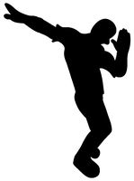 hBARSCI Dabbing Vinyl Decal - 5 Inches - for Cars, Trucks, Windows, Laptops, Tablets, Outdoor-Grade 2.5mil Thick Vinyl - Black