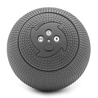 MyoStorm Heating Vibrating Massage Ball Roller for Deep Tissue Muscle Recovery Therapy and Pain Relief w/ 3 Speed Vibration + Heat Setting (Charcoal)