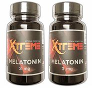 Pharmaceutical Grade Melatonin by Xtreme :: 3mg Tablets :: Better Sleep :: Brain Health :: 100 tabs :: Fast Acting and Non-Habit Forming Sleep Aid! (2 Pack)
