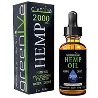 GreenIVe - Hemp Oil - Premium Quality Hemp Plant Oil - USA farmed and Bottled - Exclusively on Amazon (2 Ounce 2,000mg, Peppermint)