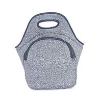 GrmeisLemc Outdoor Picnic Lunch Bag Large Capacity Thermal Insulated Cooler Bento Container Food Storage Zipper Tote - Dark Gray