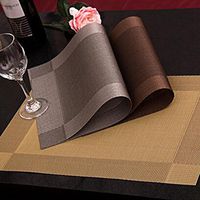 Hyalo (TM) 1 pc PVC Heat-insulated Tableware Chic Placemat Kitchen Dinning Bowl waterproof Pad Mat Home Table Decoration Accessories 3 Color