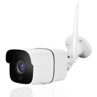 WiFi Camera Outdoor 1080P IP Security Camera Wireless Surveillance Camera with Night Vision up to 65ft Motion Detection Alarm/Recording, Support Max 128GB SD Card AT-200BW