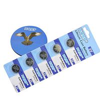 HQRP 5-Pack Battery for Tire Monitoring System TT-300 / TT-400C / TT-500 / TT-700 + HQRP Coaster