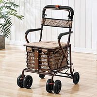 GGYDD Folding Rolling Walker Rollator,4 Wheel Walker for Seniors Transport Rollator Walke with Seat and Wheels-b 50x80x90cm(20x31x35)