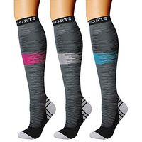 CHARMKING Compression Socks (3 Pairs) 15-20 mmHg is Best Athletic & Medical for Men & Women, Running, Flight, Travel, Nurses, Edema - Boost Performance, Blood Circulation & Recovery (S/M, Assorted 24)