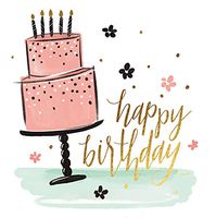 Cypress Home Happy Birthday Paper Cocktail Napkins, 20 count