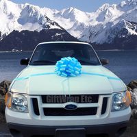 Large Car Bow, 16" Wide - Baby Blue, Easter, Christmas, Gift Bow, Birthday, Spring, Decoration, Classroom, Office, Baby Shower, Boxing Day