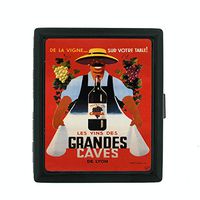 Perfection In Style Metal Cigarette Case Vintage Wine Ads Design 018