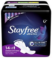 Stayfree Ultra Thin Overnight Pads with Wings, 14 Count