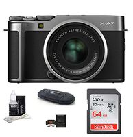 Fujifilm X-A7 Mirrorless Digital Camera with 15-45mm Lens Bundle (Dark Silver)