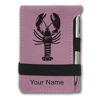 Mini Notepad, Lobster, Personalized Engraving Included (Pink)