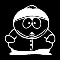 South Park Cartman Decal Vinyl Sticker|Cars Trucks Vans Walls Laptop| White |5.5 x 5 in|LLI436