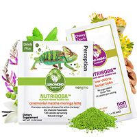 NUTRIBOBA Superfood Weight Loss Matcha Green Tea Latte, Energy & Stress Relief (Organic Moringa + Maca + Mushrooms)- Complete Vegan Protein Gluten-Free Meal Supplement, Hot/Cold, 10 Bubble Tea Lattes