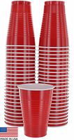 Amcrate Red Colored 12-Ounce Disposable Plastic Party Cups - Ideal for Weddings, Party’s, Birthdays, Dinners, Lunch’s. (Pack of 50)