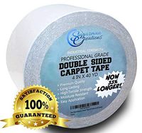 Sugarman Creations Strongest Double Sided Carpet Tape-[4-Inch-by-40-Yard,120 feet!-2x More!]- 5 STARS Professional Grade,Industrial Strength,Heavy Duty Rug Tape. Top Rated Carpet Underlayment Adhesive
