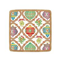 Caspari Ornament Trellis Square Paper Salad & Dessert Plates, 8 Per Package