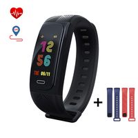 UWear GPS Smart Bracelet Fitness Tracker Heart Rate Monitoring Activity Tracker Black Red Blue Replaceable Strap 6 Sports Mode Monitoring IP68 Waterproof Sports Bracelet