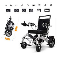 YOLANDEK Portable Power Wheelchair, Lightweight, Foldable, Heavy Duty, Dual Battery, Dual Motor Electric Wheelchair - Weighs only 58 lbs with Battery(Free shoping Basket)
