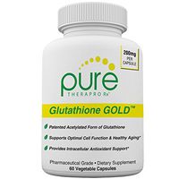 Glutathione Gold - 60 Vcaps (2 Month Supply) 200mg of S-Acetyl-Glutathione *PER Capsule* Efficient Once a Day Dosage | Patented Acetylated Form of Glutathione | Supports Antioxidant Activity