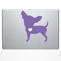 The Decal Guru I Love My Chihuahua Decal Vinyl Sticker, 13" MacBook Air, Lavender (1476-MAC-13A-LAV)