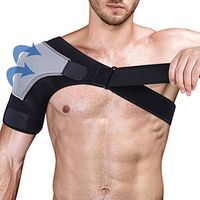 Adjustable Shoulder Wrap Support Brace for Right and Left, Rotator Cuff Support for Injury Prevention, Dislocated AC Joint,Frozen Shoulder,Soreness,Tendinitis,Muscles Pain Relief, Men/Women,A