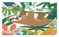 GugeABCmat Kitchen Floor Mats,Creative Design African Ready for Hunting Art Image,Small Outdoor Mats 35" W X 24" L,Dark Cocoa Earth Yellow Vermilion Pale Grey