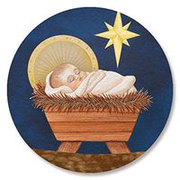 Adore Him Christmas Envelope Seals - Set of 72 Holoiday Envelope Stickers