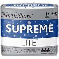 NorthShore Supreme Lite Tab-Style Briefs, Blue, Medium, Case/60 (4/15s)