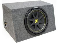 ASC Package Single 12" Kicker Sub Box Sealed Hatch Subwoofer Enclosure C12 Comp 300 Watts Peak