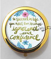 BlackKey Confidence Beautiful Inspirational Word 3-Compartment Decorative Pocket Gift Box Case Organizer for Pill, Color 2 -1699