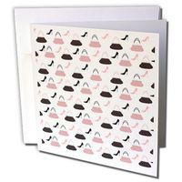 Pink and Black High Heels and Purses Pattern - Greeting Cards, 6 x 6 inches, set of 12 (gc_210758_2)