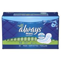Maxi Pads Long Super With Wings Unscented