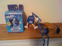 M & M'S BLUE RADIO WITH HEADPHONES