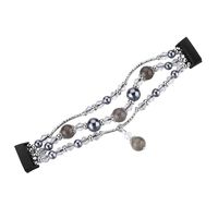 BIYATE Compatible for Fitbit Charge 3/3SE Bands, Jewelry Elastic Replacements Bracelets Chain Strap + Charge Cable Compatible for Fitbit Charge 3/3SE Bands for Women/Girls Fitness Smart Watch