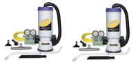 Backpack Vacuums, Super CoachVac Commercial Backpack Vacuum Cleaner with HEPA Media Filtration and Telescoping Wand Tool Kit, 10 Quart, Corded (7pc Commerical Tool Kit (Telescoping Wand) (2 Set))