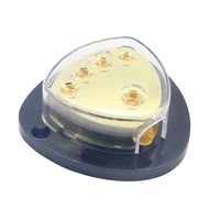 ZOOKOTO Power Distribution Block,1x2Awg In 4x 4Awg Out Car Audio Stereo Amp Power/Ground Cable Splitter Distribution Block (4-Way)