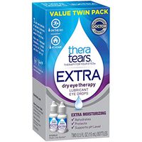 TheraTears Eye Drops for Dry Eyes, Extra Dry Eye Therapy Lubricant, 0.5 Fl Oz, 15 Ml, 2 Pack