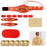 OUYANGHENGZHI Chinese Traditional Personal Care Kits Home Moxibustion Tool Hot Compress Bag (4联, 6铜灸盒+2单联+1板艾柱)