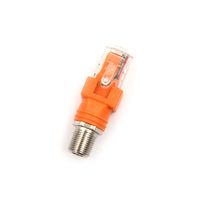 F Female to RJ45 Male Coaxial Coax Barrel Coupler Adapter RJ45 to RF Connector ... (1 Pack)